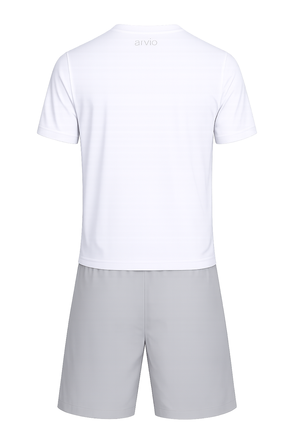 Arvio Essential White T-Shirt & Grey Shorts Set